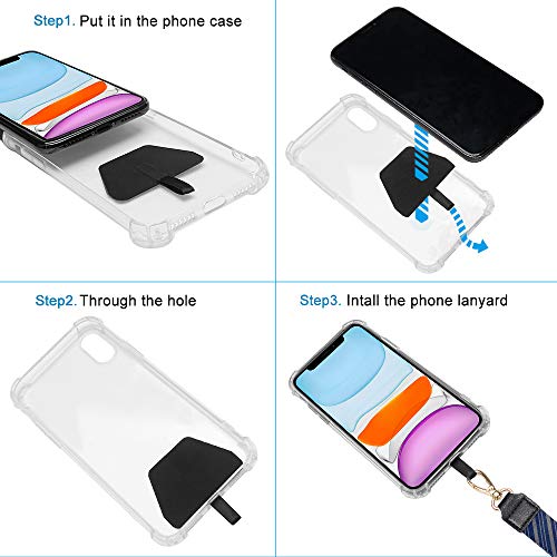 SHANSHUI Cell Phone Lanyard, 2 Pack Wonder Universal Phone Neck Strap Wirst Lasso Leash for Smartphone Safety Tether System - Blue