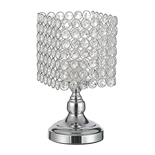 MOOACE Crystal Desk Lamp, Table Lamp Nightstand Small Crystal Light