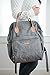 Premium Stylish Baby Diaper Bag Backpack Organizer with Stroller Straps, Multi-function Pockets for Bottles and Diapers | All-In-One Modern Design for Men and Women | Gender Neutral Grey