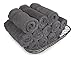 SALBAKOS 100% Turkish Cotton Washcloth Set of 12 13x13 inch | Heirloom Quality | Hotel & Spa Collection | Ultra Soft, Super Absorbent, Washcloth Towels | Made in Turkey (Gray, 12 Washcloths)