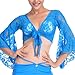 BellyLady Tribal Belly Dance Lace Butterfly Sleeve Wrap Top, Top for Christmas