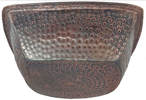 Egypt gift shops 16" Square Copper Basin Matte Arthritis Foot Massage Bath Pedicure Spa Beauty Salon Nails Fungus Skin Care - Thumbnail 5