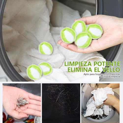 12 Pcs Washing Machine Hair Catcher, Balls for Washing Machine, Balls for Washing Machine, Reusable Removes Pet Hairs, Collects Lint Washing Machine Ball, Remove Pet Hair (Colour 25111915)