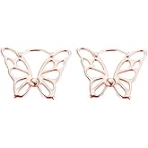 VIFE 925 Sterling Silver Butterfly Hoop Earrings for Women Small Hollowed out butterfly Hoop Earrings Cartilage Helix Earrings