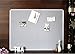 4 THOUGHT Fabric Bulletin Board 36 x 24 Inches Wall Mounted with Silver Aluminium Frame Message Memo Pin Board for Display and Organize Office or Classroom, 3 x 2 Feet, 10 Push Pins Included, Gray