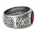 Agla Alchemy Gothic Pewter Talisman Ring - size 11