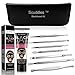 Stainless Blackhead Remover Tools Set - Black Mask Charcoal Face Cleaner Skin Care & Stainless Steel Tweezers Set Removes Acne Pimples on Face, 2018 Best Gift Set On Sale