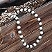Knotted Leather Pearl Choker Necklace Cultured Pearl Bead Jewelry on Genuine Leather Cord for Women 18’’ Brown