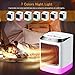 Space Heater Portable Heater Personal Heater Fan Electric Small Ceramic Heater for Office Bedroom Desk Home in Door Use,with Overheat Protection & Tip-Over Protection,7 colors light