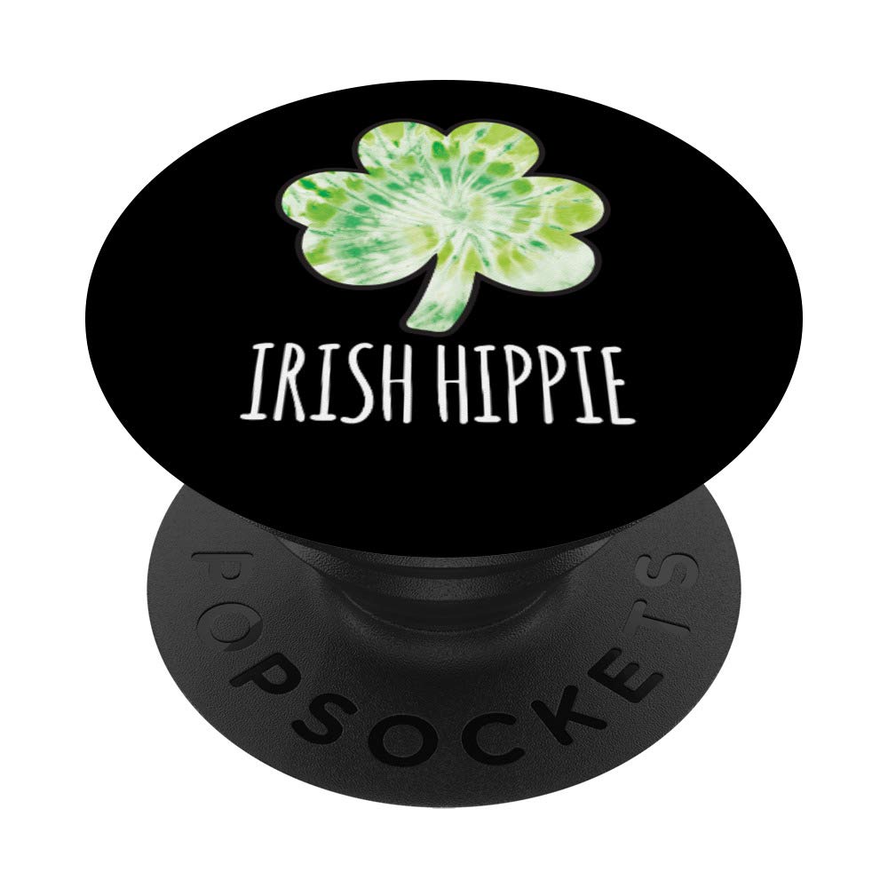 Green Tie Dye Shamrock Irish Hippie | St Patricks Day 2021 PopSockets PopGrip: Swappable Grip for Phones & Tablets