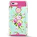 GBSELL Fresh Flower Hybrid ShockProof Hard Protective Case Cover for iphone 7 Plus (Hot Pink)