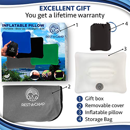 Inflatable Compact Camping Backpacking Pillow - Ultralight ...
