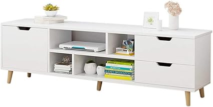 Amazon Com Crazypig Modern Coffee Table Television Stands Living Room Tv Stand With Three Cabinet Living Room Storage Cabinet Doors Shelves Entertainment Center Home Audio Theater