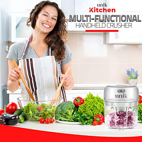 UNIK Electric Mini Garlic Chopper, Garlic Mincer, For Spice And Onion