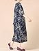 Mordenmiss Women's Printing Dress Travel Line Clothing (Large, Style 5-Dark Blue)