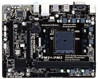 Мат плата socketfm2+ gigabyte ga-f2a68hm-s1 (amd a68h, 2xddr3 sata iii raid pci-e, d-sub, sb, lan 1gb USB2 USB3 matx) (4719331849245)