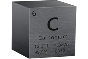 REELANX 1 Inch Carbon Cube Metal, High Density Element Cube Pure Metal, for Element Collections Lab Experiment Material,Elemental Collection Hobby,Gift for Children (Carbon)