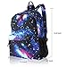 Luxspire School Backpack, Large Capacity Casual Galaxy Daypack, Space Blue
