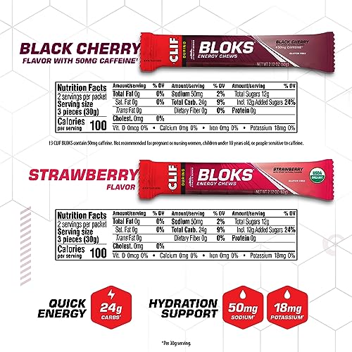 CLIF BLOKS Energy Chews Variety Pack NonGMO Plant Based Fast