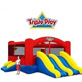Blast Zone Triple Play Moonwalk Double Slide Combo Bouncer