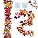 OCEANPAX 2 Pack 5.9 Feet Fall Garland Maple Leaf, Thanksgiving Decor for Home Wedding Fireplace Party Christmas