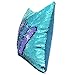 Basumee Sequin Pillow with Insert, 16x16 in Magic Reversible Sequins Cushion for Home Décor (Aqua and Light Purple)