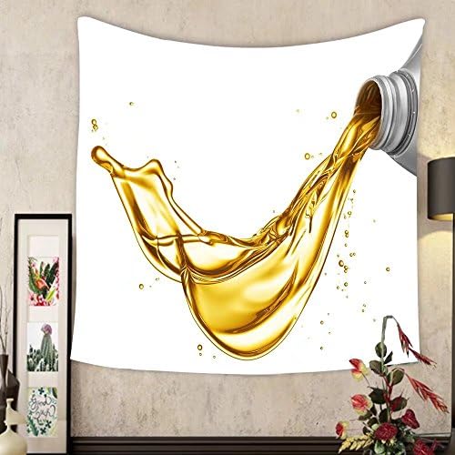 Keshia Dwete Custom tapestry pouring engine oil from its plastic container