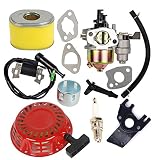HIFROM Carburetor Carb Kit With Air Filter Ignition Coil Recoil Starter for Honda Gx140 Gx160 Gx200 5.5HP 6.5HP Engine Motor Parts