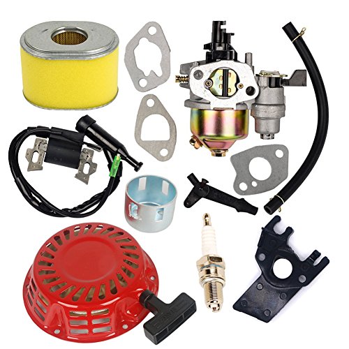 HIFROM Carburetor Carb Kit With Air Filter Ignition Coil Recoil Starter for Honda Gx140 Gx160 Gx200 5.5HP 6.5HP Engine Motor Parts