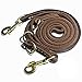 LWBMG Multi Function Leather Dog Leash 8ft Genuine Leather Leash for Dogs Hands Free Pet Leashes Double Ended Pet Training Leashes for Small Medium Large Dogs