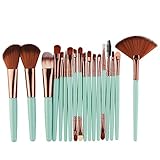 Adpartner 18 PCS Makeup Brushes Set, Eye Shadow Face Kabuki Brush Foundation Blush Concealer Make Up Cosmetic Brushes Soft Bristles Plastic Handle Beauty Tools