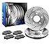 R1 Concepts KEDS12051 Eline Series Cross-Drilled Slotted Rotors And Ceramic Pads Kit - Front