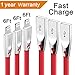 Iphone Charger Cable,Gihery iphone cable zinc 6ft 3pack 8pin iphone Charger USB to Lightning Cable Compatible with iphone X/8/8plus/7/7plus/6s/6s Plus/6/6 Plus/5/5S/SE/iPad and more(red)