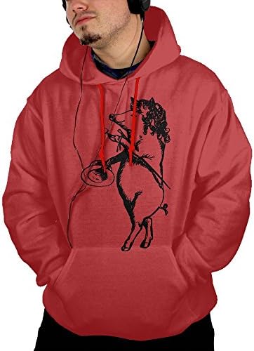 Comic Sweatshirt Hoodies With PocketsFunny Pig With A Hat Pullover For Mens