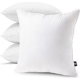 Phantoscope Throw Pillow Insert with 100% Cotton Cover, 18x18 Inch, 4 Pack | Soft Supportive Throw Pillows for Couch Bed, Hypoallergenic Breathable Pillows Inerts, Square Decorative Cushion Sham Stuffer