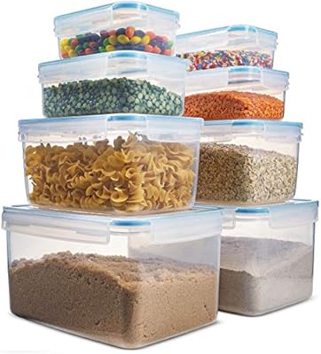 Komax Biokips Set Of 8 Dry Food Storage Containers Space