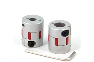 Zeberoxyz 2PCS 8mm to 12mm Aluminium Plum Flexible Shaft Coupling Diameter25mm Length30mm 8x12mm Motor Connector Flexible Coupler for 3D Printer CNC Machine and Servo Stepped Motor（8x12mm）