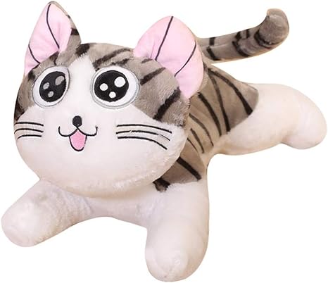 Amazon Co Jp Musweet ぬいぐるみ人形ソフトぬいぐるみおもちゃペット枕動物 子供のための猫ぬいぐるみ猫ぬいぐるみソフトアニマル人形 チーズ猫ぬいぐるみ人形枕クッション サイズ 30cm ホーム キッチン