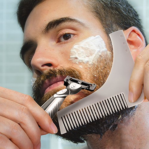 Beard Styling Template â€“Facial Hair Grooming Shaping Tool Comb for Perfect Mastach Trmming Lines & Symmetry
