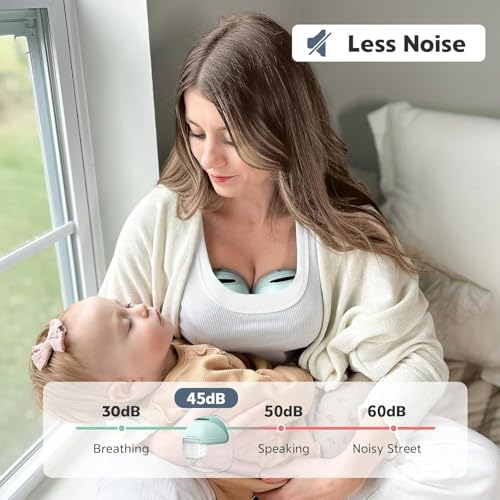 MOMMED Electric Breast Pump, 24mm Electric Breast Pumps with 3 Modes and 12 Powers, Leakproof Design Hands-Free Breast Pumps, Includes 17/19/21mm Flange Inserts