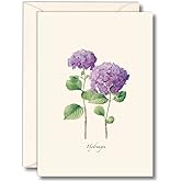 Earth Sky + Water - Hydrangea Notecard Set II - 8 Blank Cards with Envelopes