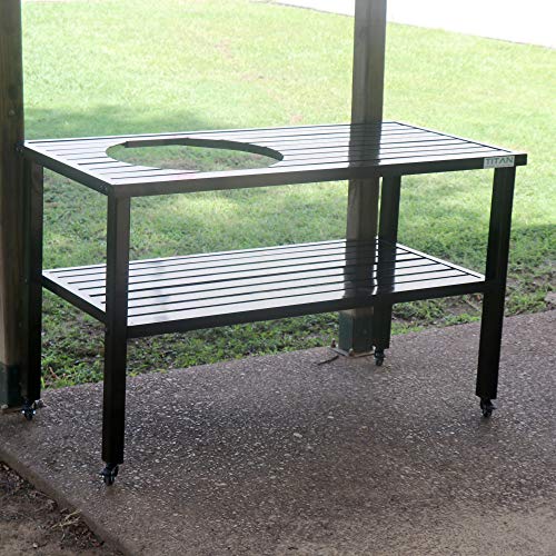 Titan Ceramic Grill Table | Aluminum | Fits Large BGE and Kamado Joe