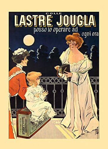 Lady Mother Family Daughter Lastre Jougla Photo Camera Photograph Vintage Poster Repro on PAPER or on CANVAS. We Have Many Sizes Available ! (16" X 22" Image Size on PAPER)