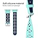 UMTELE Soft Silicone Replacement Band Sport Strap with Ventilation Holes for Apple Watch Nike+, Series 2, Series 1, Sport, Edition, Teal/Blue