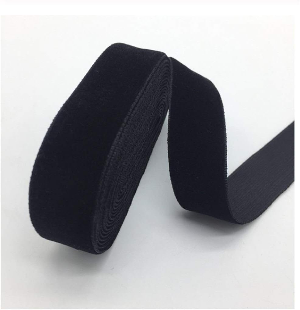 SYYL 3 Yards 3/4"(20mm) Velvet Ribbon Wedding Party Decoration Handmade Ribbon Gift Wrapping Hair Bowknot DIY Christmas Ribbon (Color : Black)