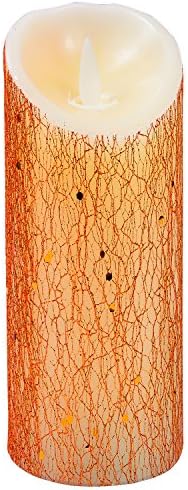 9 inch Long Wax Pillar Premium Flameless Candles By NordIQ Light - Multi Color - Outdoor Indoor Events For Ambient and Romantic Atmosphere - Timer Setting - Battery Operated (Gold)