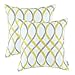 CaliTime Pack of 2 Cozy Fleece Throw Pillow Cases Covers for Couch Bed Sofa Modern Two-Tone Waves Geometric 18 X 18 Inches Gray Yellow