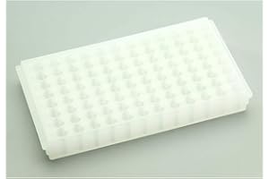 GENESEE SCIENTIFIC 96-Place Flipper Microtube Rack w/Tray (5 Racks) - Durable Reversible Fluorescent Rack to Accommodate Popular Tube Sizes - Chemically Resistant Polypropylene Tubes - Laboratory Equipment