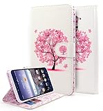 ZTE Grand X Max 2 Case, ZTE Max Duo LTE Case, ZTE Imperial Max Case, NageBee [Kickstand Feature] Premium PU Leather Flip Fold Wallet Case with [ID&Credit Card Slot] - Butterfly Tree