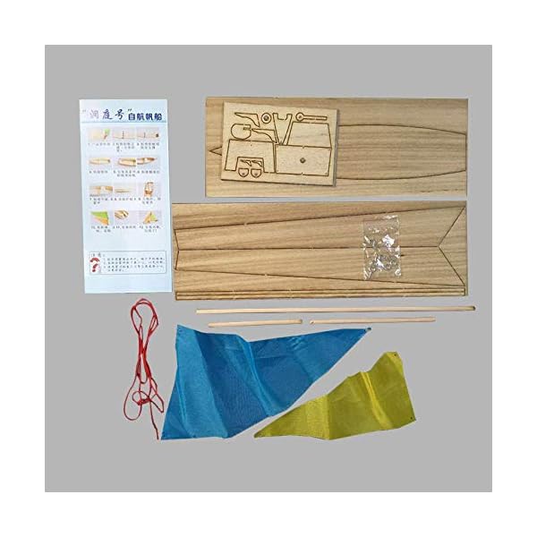 JHSHENGSHI Modellbausätze für Wasserfahrzeuge China Sand Boat Wooden Assembled Model Kit Antique Aerospace Science – Bild 3